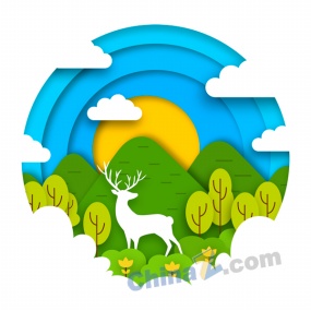 剪纸风格世界环境日素材